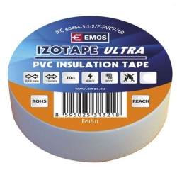 Izolačná páska PVC 15mm /10m biela
