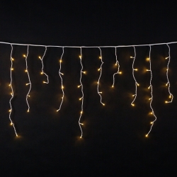 LED nadpájateľne cencúle 300LED 10,5m teplá biela