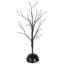 LED vianočný stromček, 40cm, 3× AA, vnútorný, teplá b., čas.