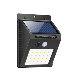 Nástenné Solárne LED osvetlenie 30LED IP65, snímač pohybu, Studená biela