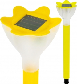 Solárne LED záhradné svietidlo tulipán žltá