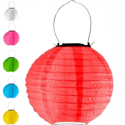 Solárne LED závesné záhradné svietidlo lampion 20cm