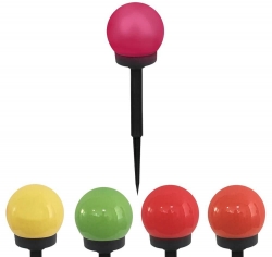 Solárne záhradné LED svietidlo mix farieb 10cm