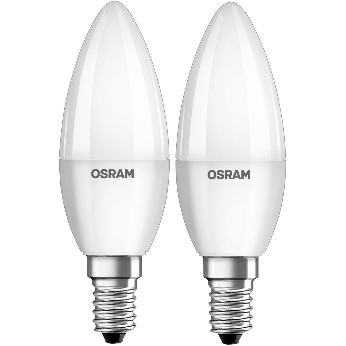 2PAK LED ŽIAROVKA E14 B35 7W = 60W 806LM 4000K NEUTRÁLNA 220° OSRAM VALUE