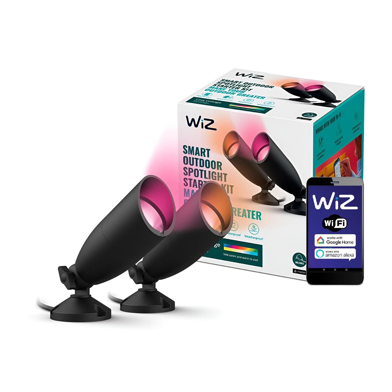 2x LED Záhradný Vonkajší Reflektor 10W RGB SMART WiFi WiZ