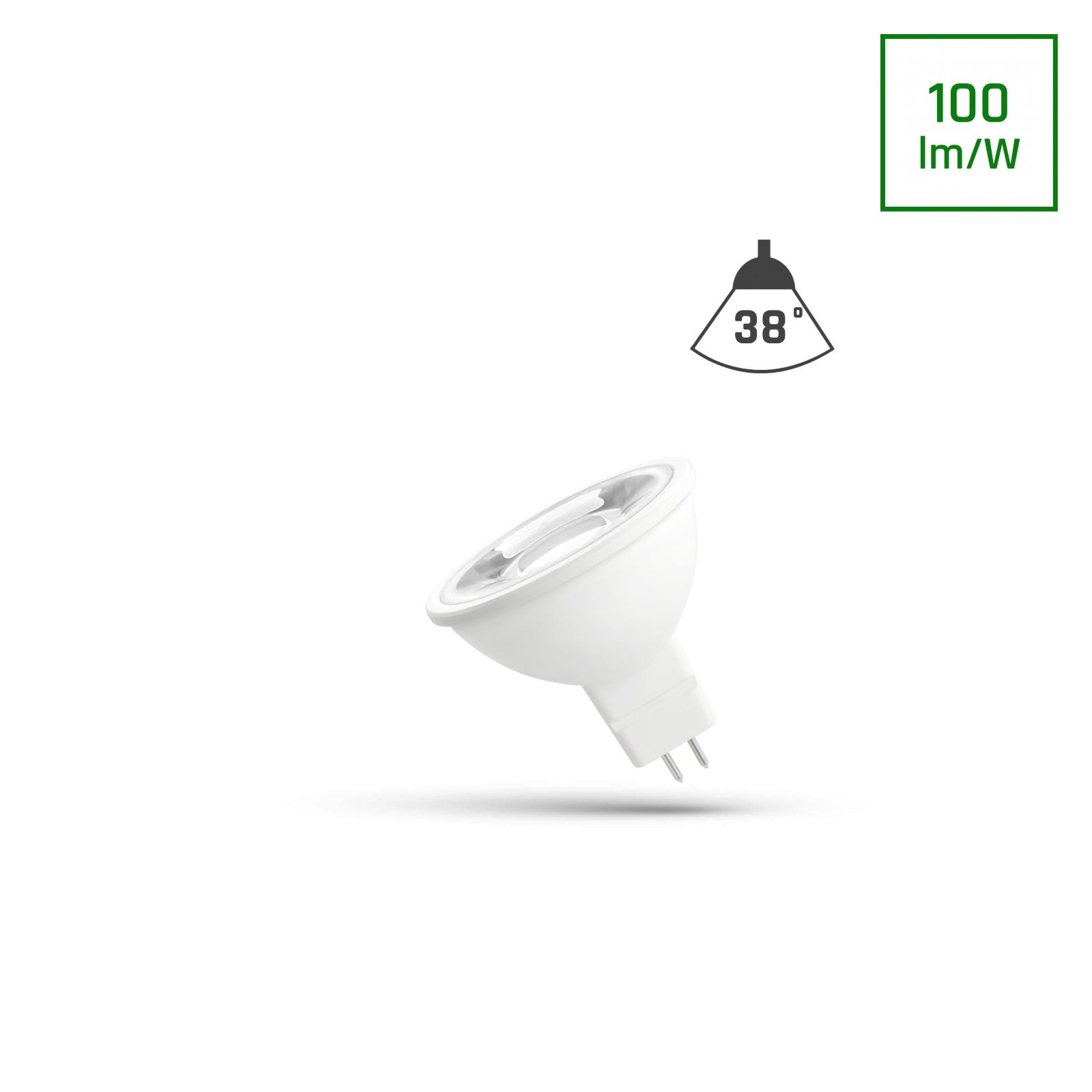 LED ŽIAROVKA MR16 38ST 12V 4W STUDENÁ BIELA