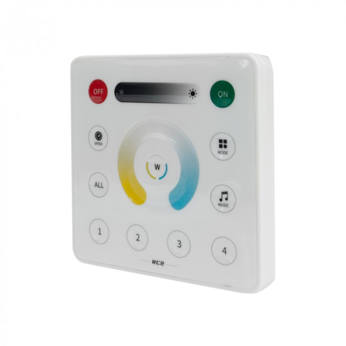 4-zónový CCT RF nástenný diaľkový ovládač pre IC Digital SD-2 LED ovládač