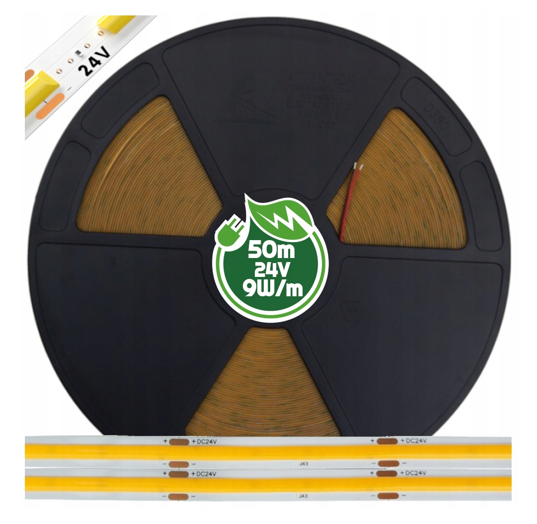 50m LED pás COB 24V 480 9W/m 4000K 990lm/mIP20 