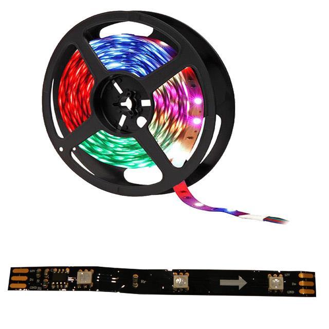 5m Digitálny RGB IC LED pásik 30x SMD5050 IP20 WS2811 – 12V, 14,4W/m