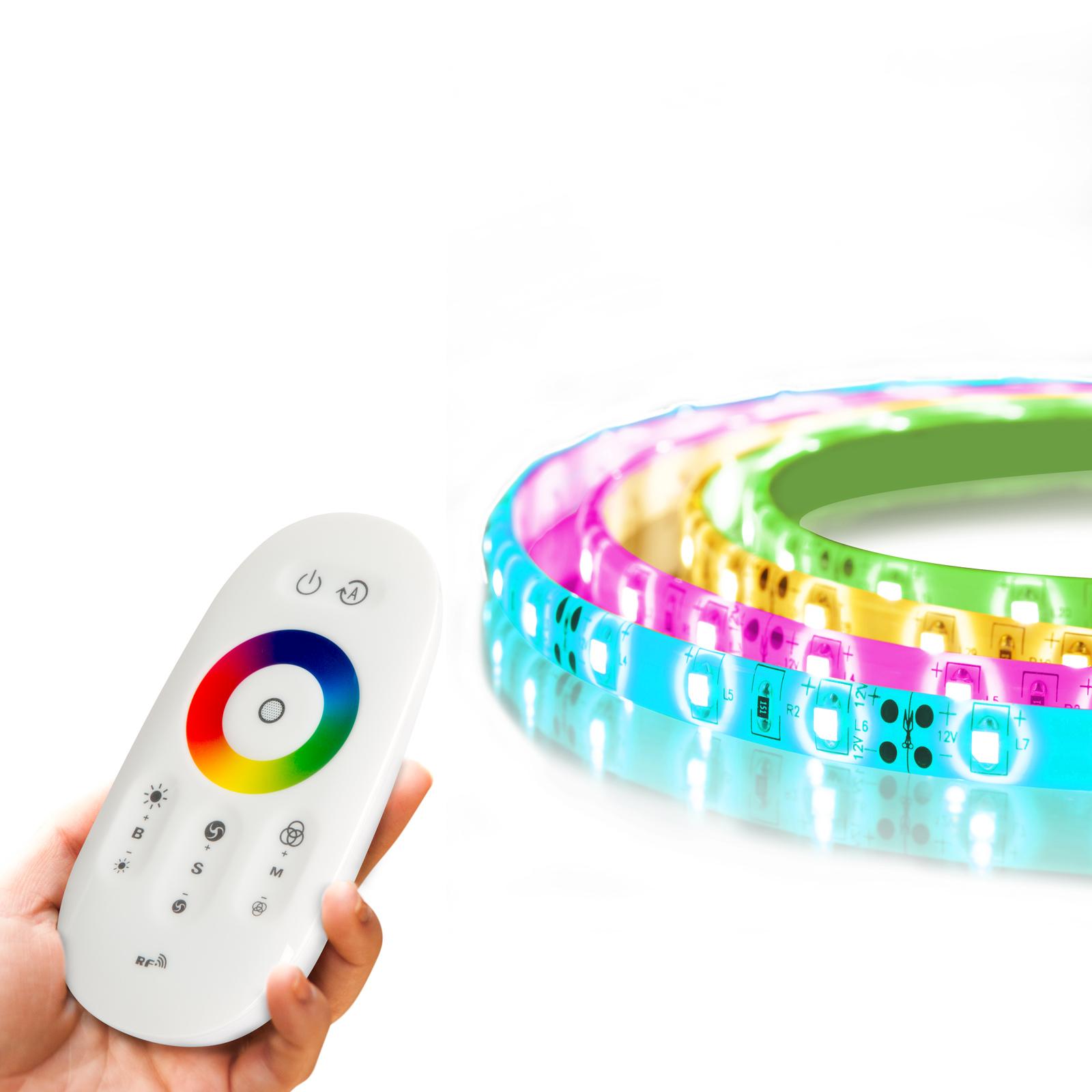 5m SET RGB digitálny LED pásik IP65, 100 programov + dotykoví ovládač + adaptér