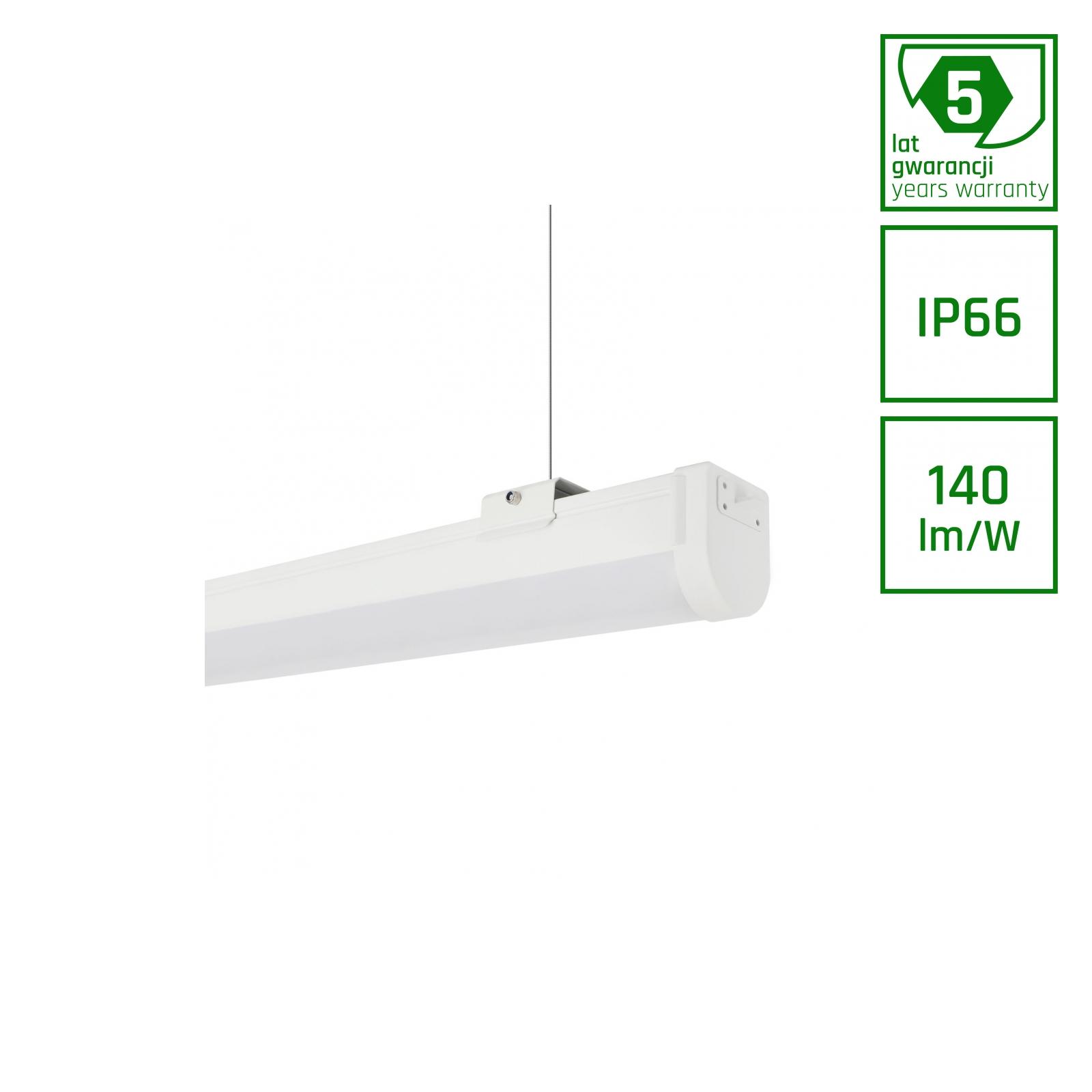 LIMEA SLIM 60W 170CM 2 IP66 8400LM TEPLÁ BIELA