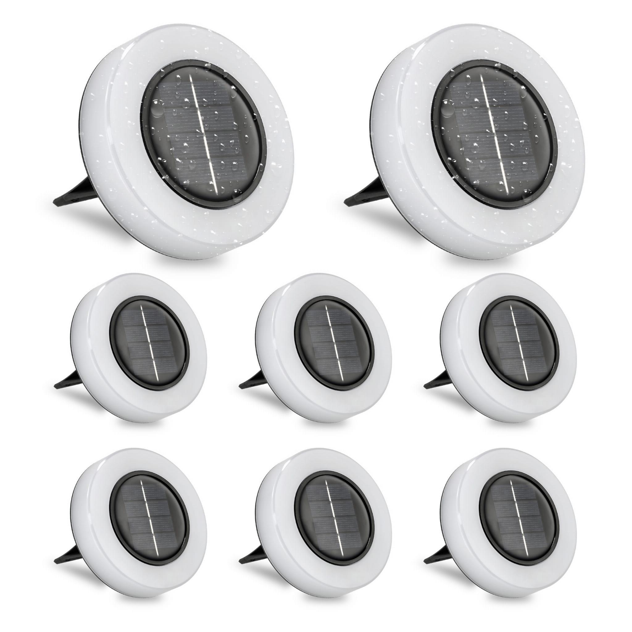 8X VONKAJŠIA SOLÁRNA LAMPA LED - BIELA
