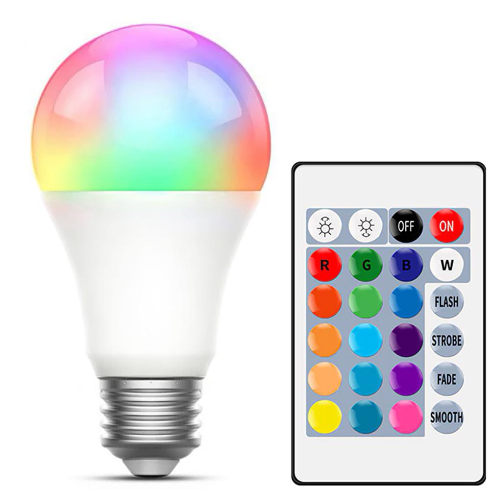 A70-RGB-12W | RGB LED ŽIAROVKA 16 FARIEB | E27 ZÁVIT | GUĽA | IR DIAĽKOVÉ OVLÁDANIE