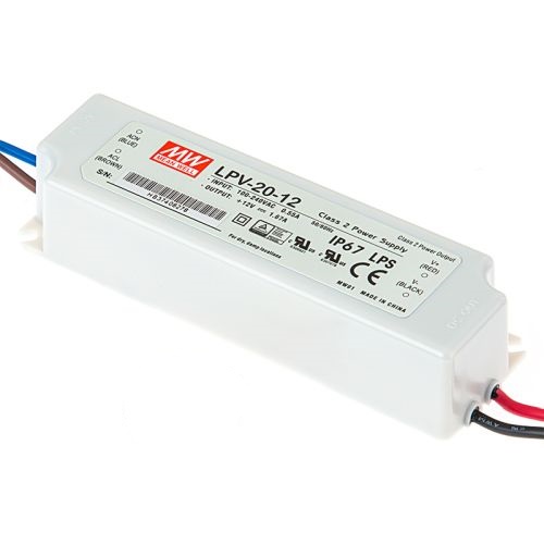 Napájací zdroj MW 12V 20W IP67 LPV-20-12