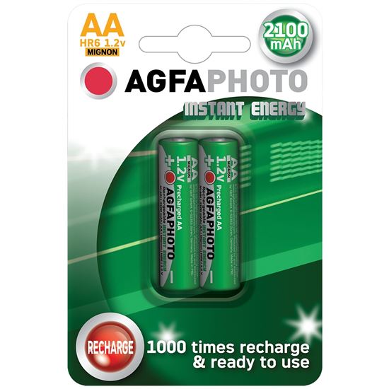 AgfaPhoto prednabité batérie AA, 2100mAh, blister 2ks