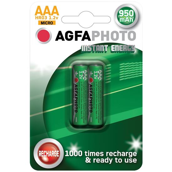 AgfaPhoto prednabité batérie AAA, 950mAh, blister 2ks