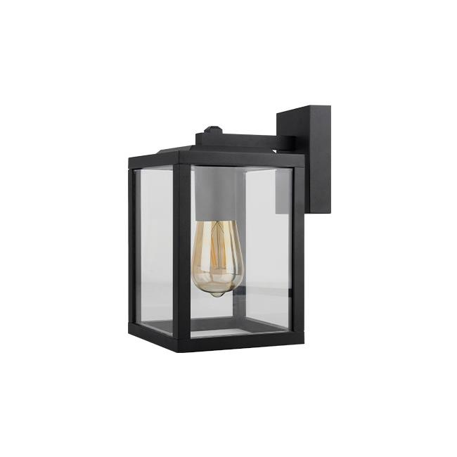 Architektonické svietidlo Nástenná lampa Lidio E27 čierna IP44