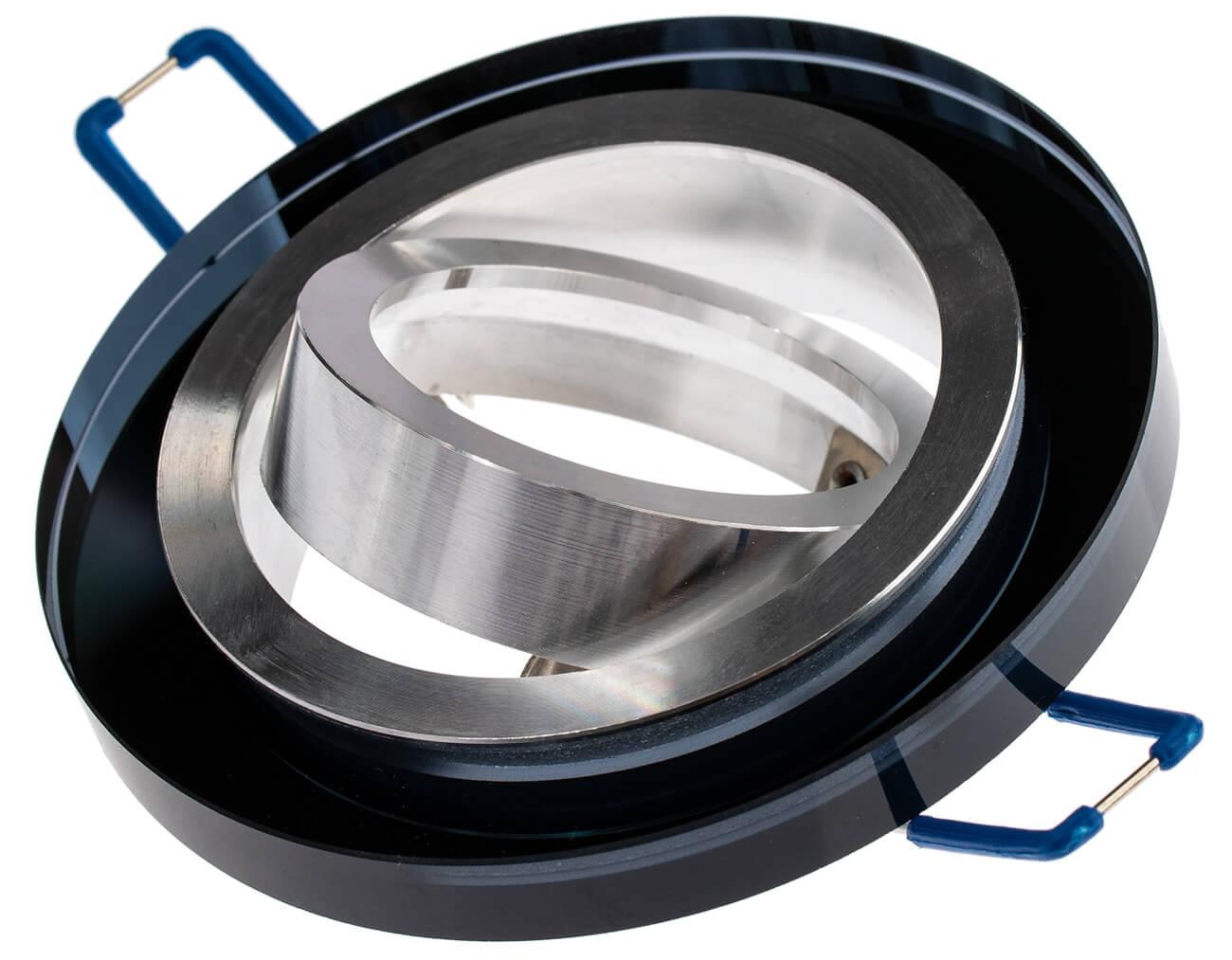 ARIAN MR16 GU10 LUMILED – sklenené stropné svietidlo, okrúhle, pohyblivé, čierne