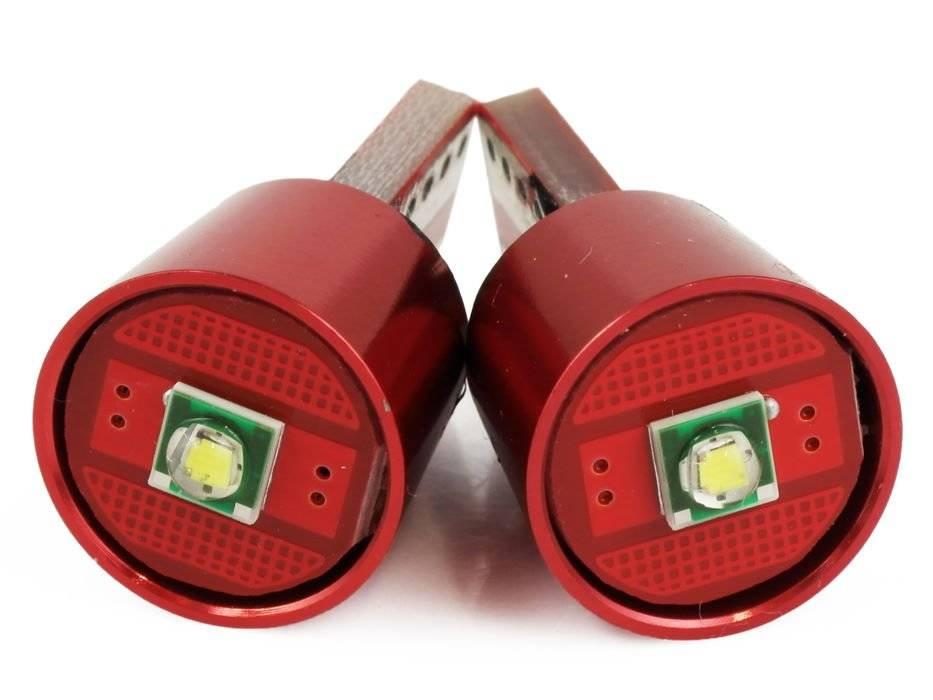 AUTO LED ŽIAROVKA W5W T10 1 SMD CREE CANBUS ČERVENÁ