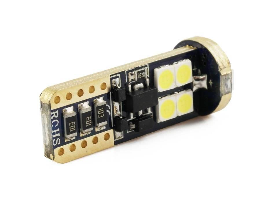 AUTO LED ŽIAROVKA W5W T10 12 SMD CREE 3030 BLISTER ORANŽOVÁ