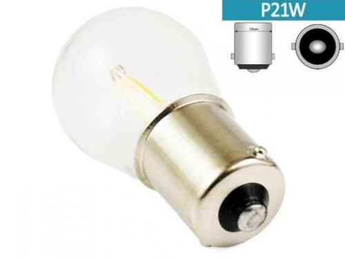 BA15S 7,5W FILAMENT COB 12V teplá biela