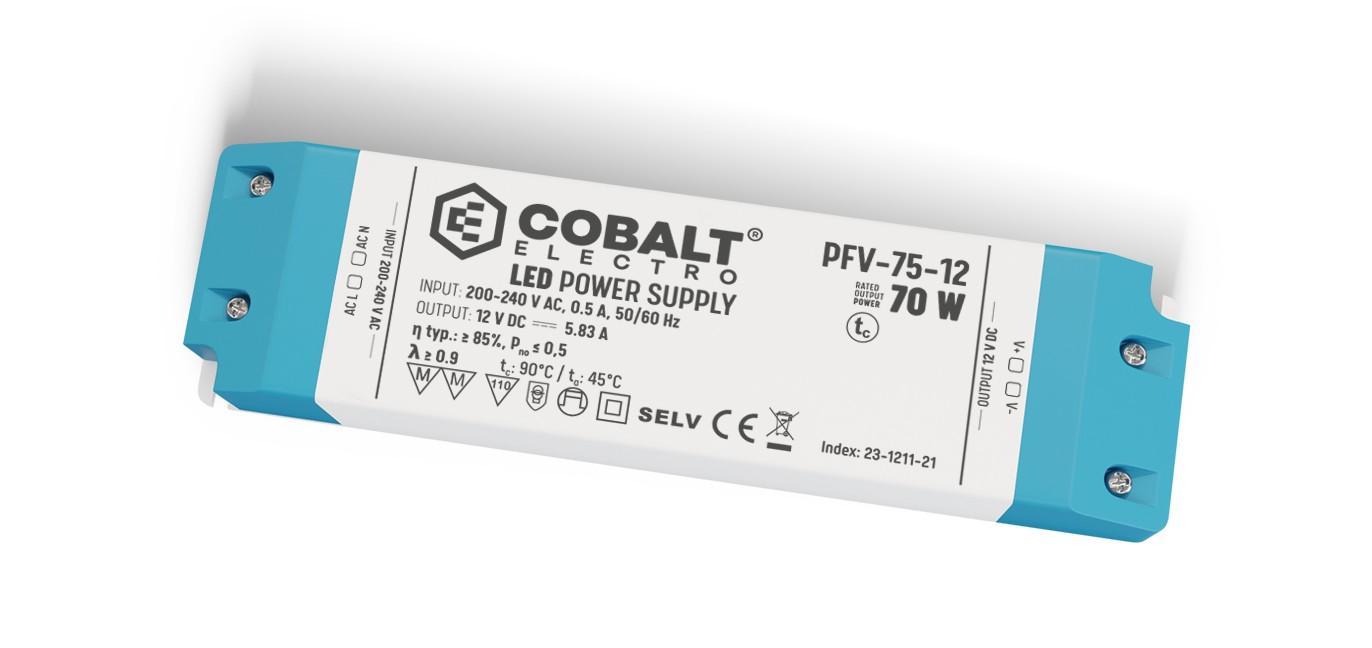NAPÁJACÍ ZDROJ COBALT PFV 12V 70W IP20