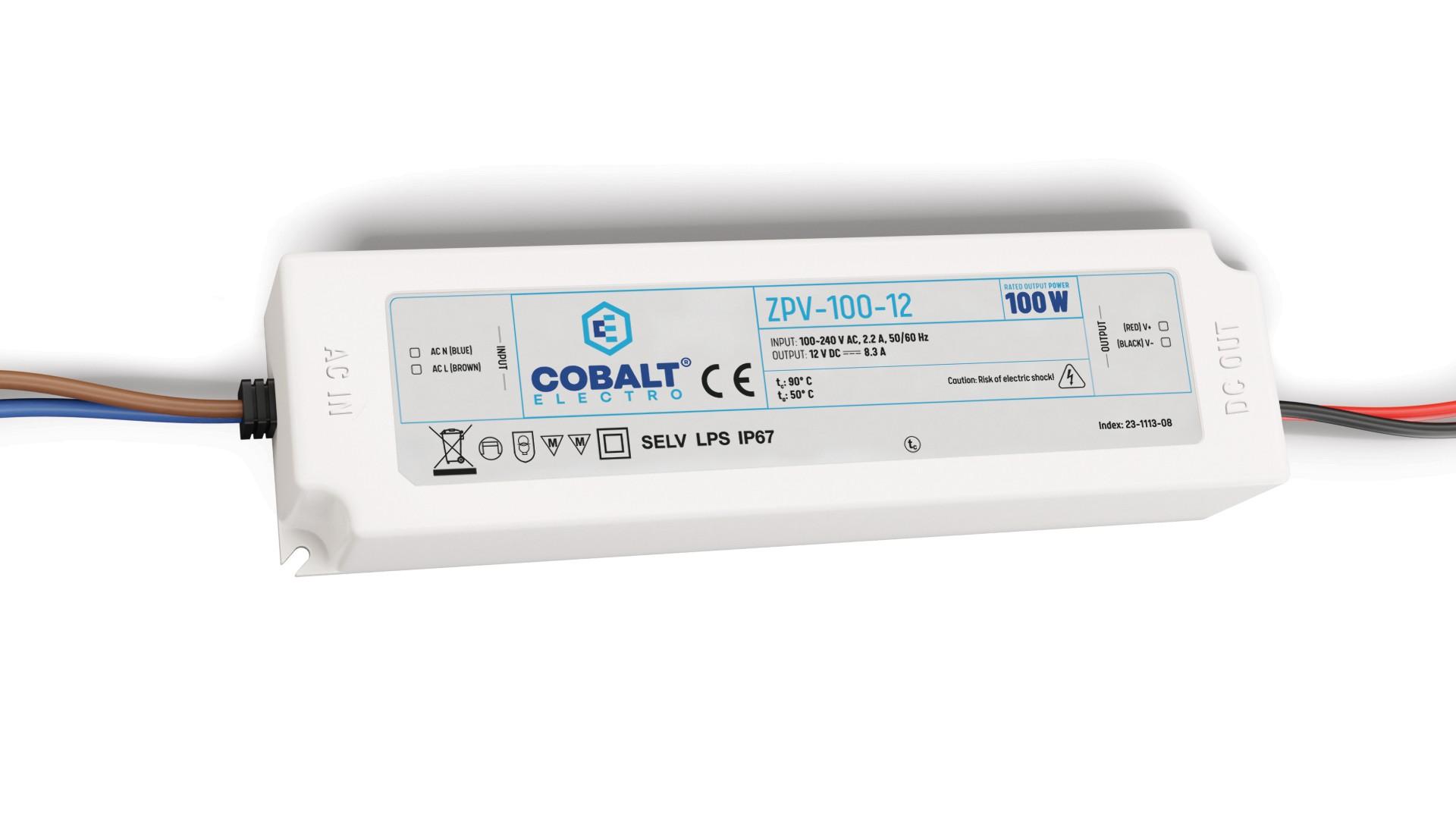 NAPÁJACÍ ZDROJ COBALT ZPV 12V 100W IP20 IP67