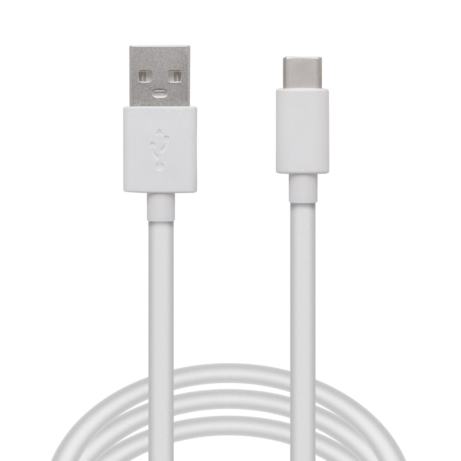 DÁTOVÝ KÁBEL USB TYPE - C - BIELY - 1 M