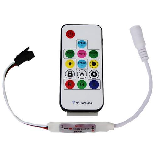 Digitálny RGB kontrolér RF IC WS2811 – 14 tlačidiel, 72W, až 1024 pixelov