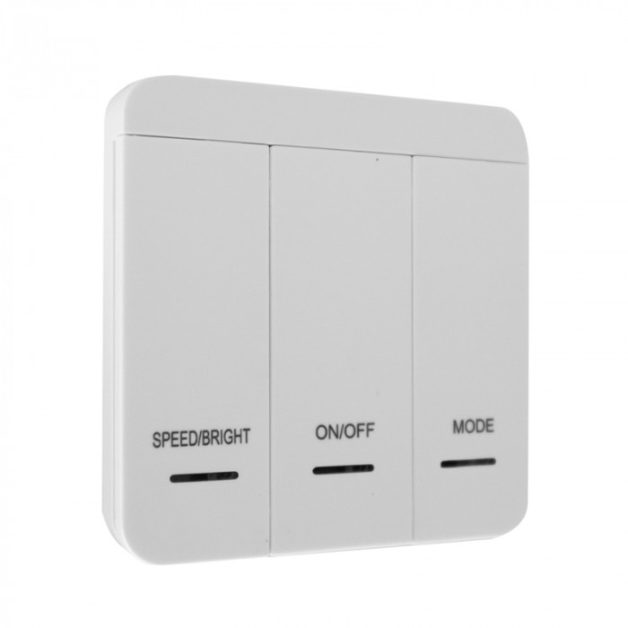 Digitálny MONO DS-1 RF ovládač LED, 3 tlačidlá, 6A DC5-24V, 5V<30W 12V<72W 24V<144W