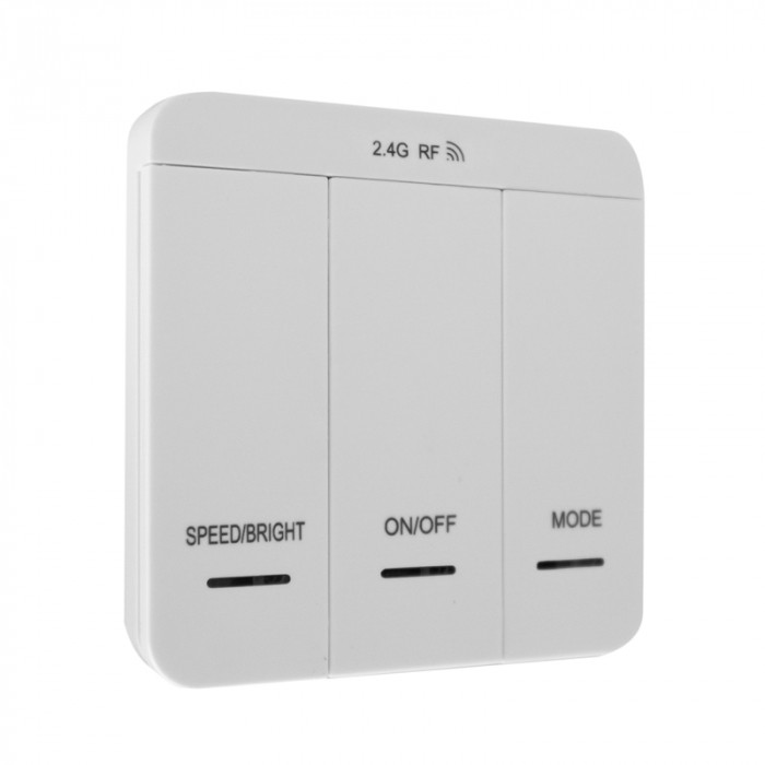 Digitálny MONO DS-2 RF/Bluetooth LED ovládač, 3 tlačidlá, 6A, DC 5–24V – PREMIUM LINE