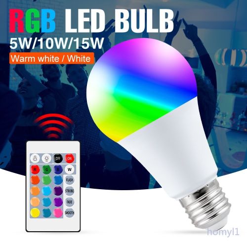E27 LED RGB-CW žiarovka 8W na diaľkové ovládanie