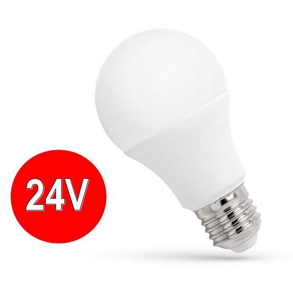 E27 LED žiarovka 24V/DC 10W - Teplá biela