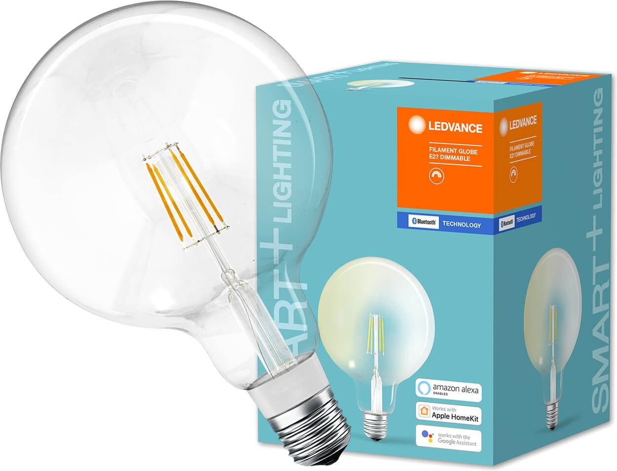 E27 LED ŽIAROVKA SMART+ 5,5W 650LM TEPLÁ 2700K GLOBE STMIEVATEĽNÁ LEDVANCE BLUETOOTH