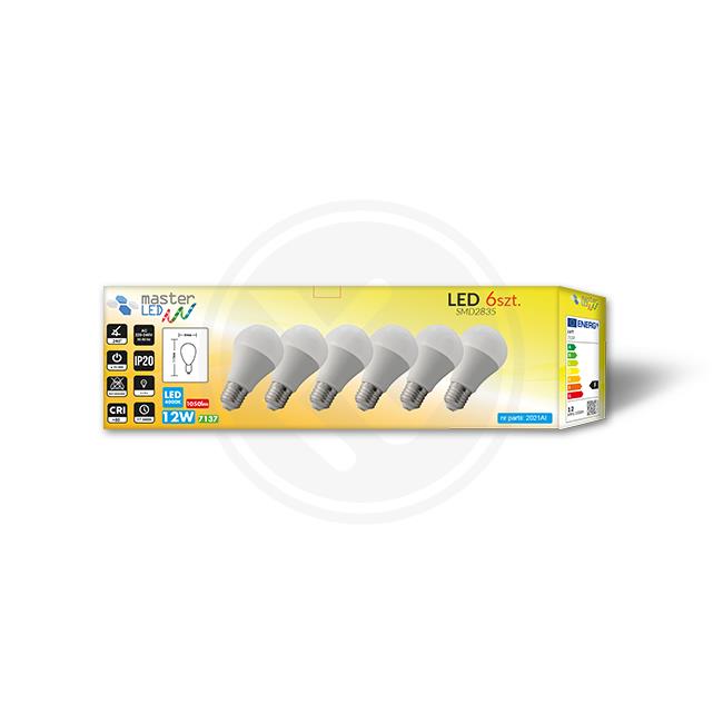 E27 LED žiarovka Vita A60 4000K 12W SMD 2835 6ks.