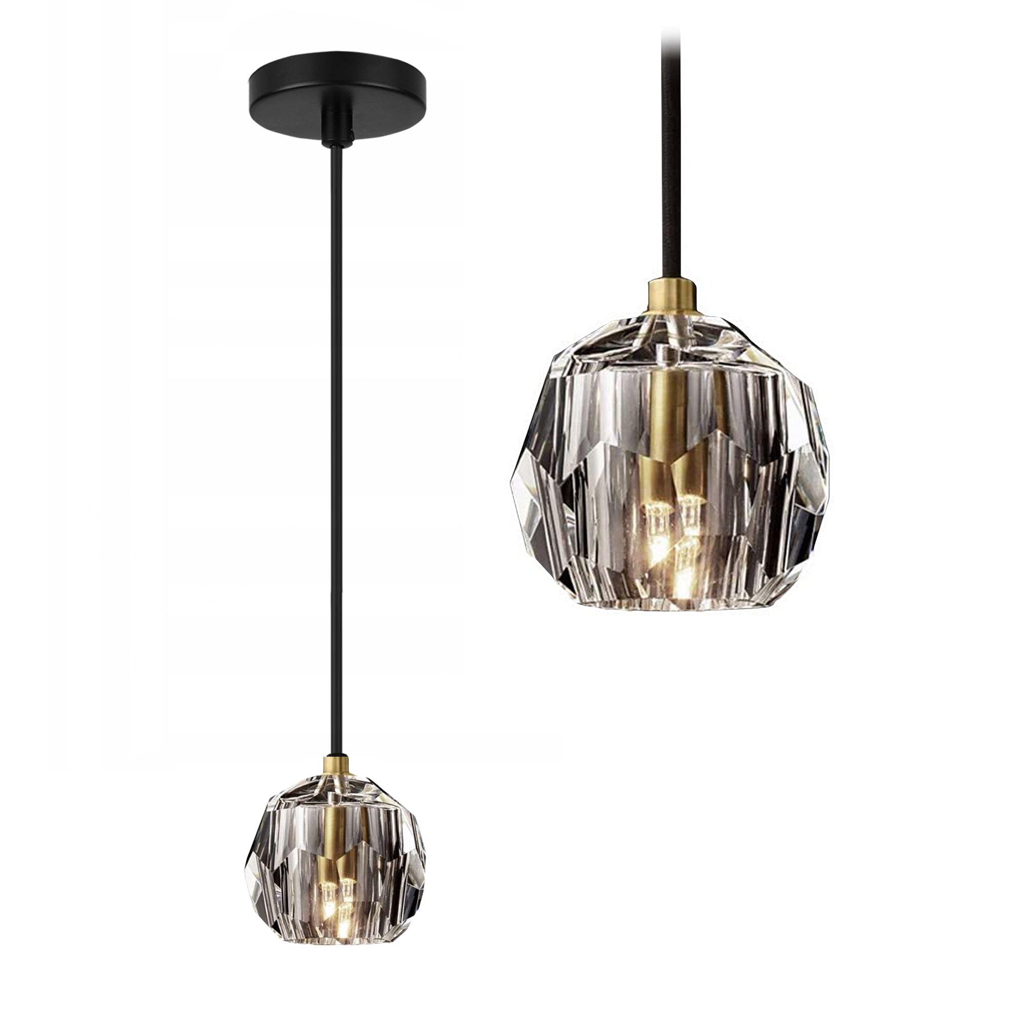 ELEGANCKA LAMPA SUFITOWA APP210-3CPR KRYSZTAŁ STRIEBORNÁ