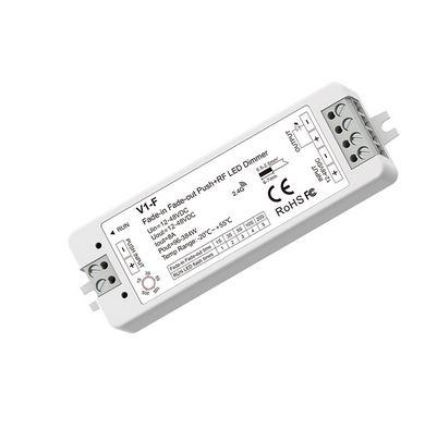 LED STMIEVAČ FADE-IN FADE-OUT RF 1X8A, 12-48V DC (12V/96W, 48V/384W) PUSH DIMM