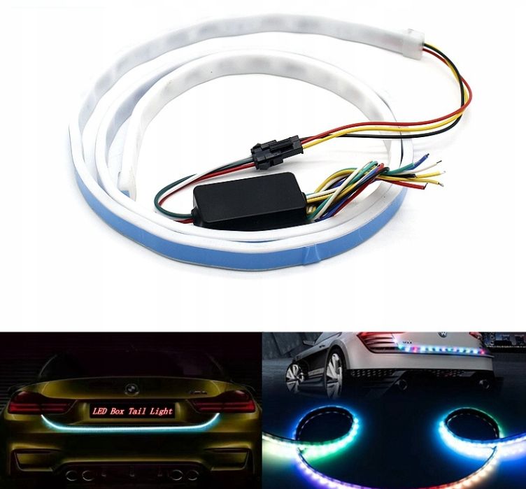 Flexibilný LED pás na veko kufra 150 cm, Multifunkčné RGB osvetlenie