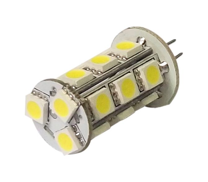 G4 18 LED SMD 3,5W 5050 10V-30V Teplá biela