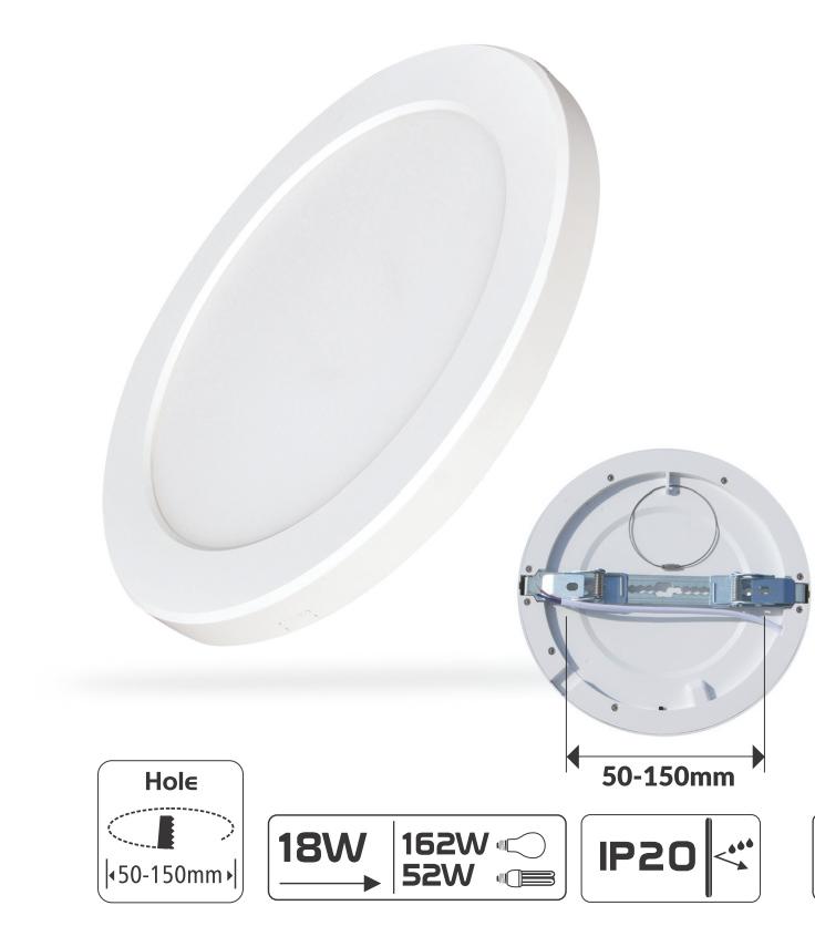 HEDA DOWNLIGHT 18W 1820LM NEUTRÁLNA BIELA