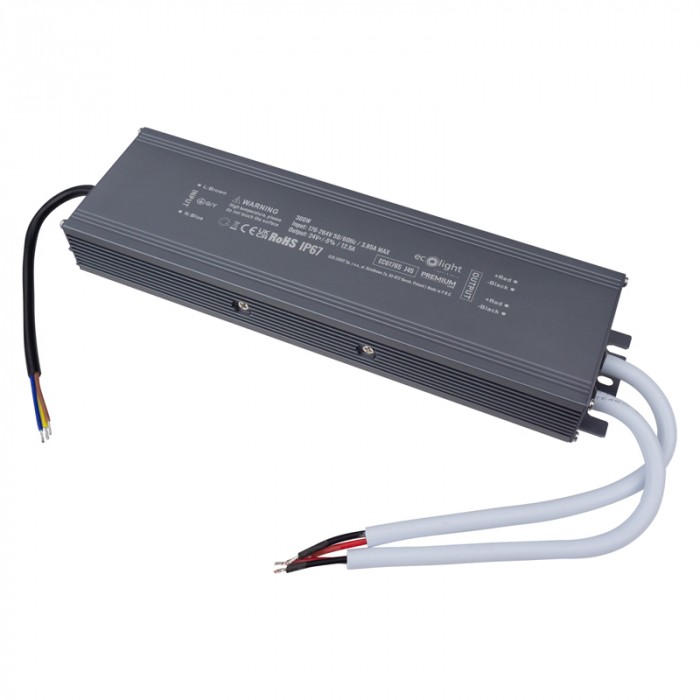 Hermetický napájací zdroj  300W PREMIUM 24 V IP67