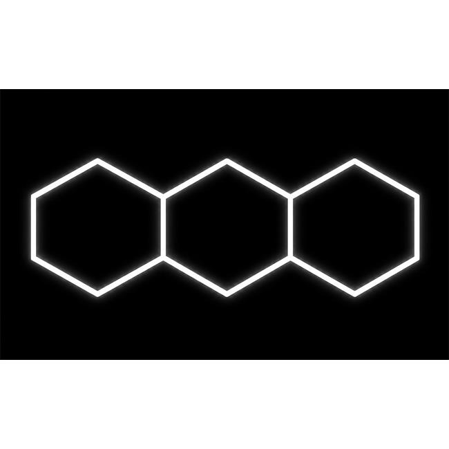 Hexagon LED lampa 3S 128W 252x97cm sada 6500K