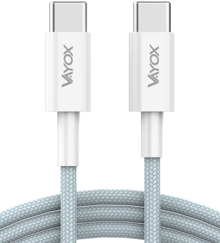KÁBEL USB-C S DVOMA KONCAMI USB-C 65W 3A 1M PRÉMIOVÝ