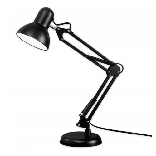 Kancelárska lampa nastaviteľná E27 čierna