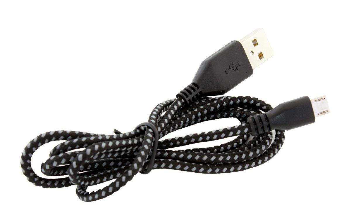 KK21C MICRO USB KÁBEL 1M OPLETENÝ NABÍJACÍ