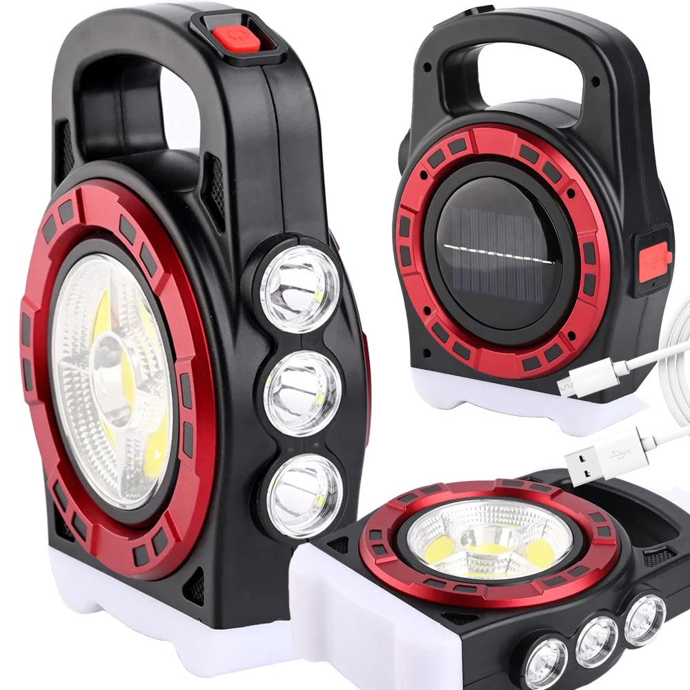 Prenosná solárna LED baterka HB-6678C s funkciou powerbanky