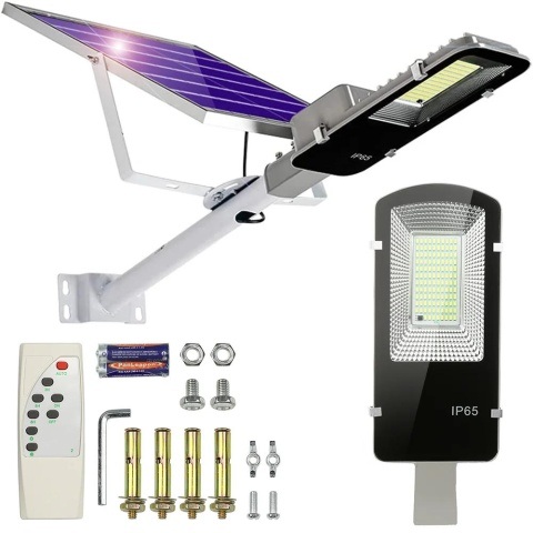 Solárne pouličé LED svietidlo LDT-B118  8Ah, IP65, 118 LED SMD5730  Diaľkové ovládanie 