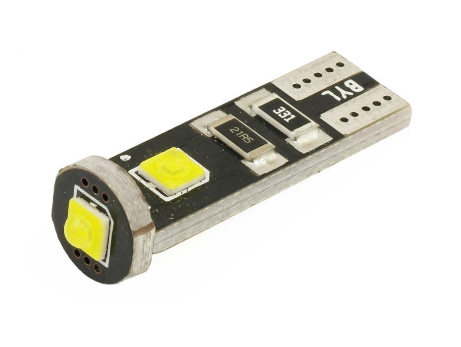 LED AUTO ŽIAROVKA 5W 3 SMD3535 CREE CANBUS RESISTOR, T10