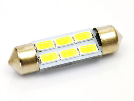 LED AUTO ŽIAROVKA 5W C5W 6 SMD5630 39MM