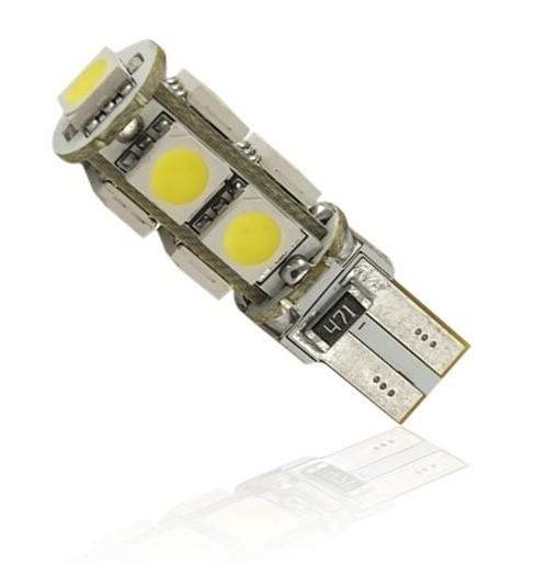 LED AUTO ŽIAROVKA 9 SMD5050 CANBUS RESISTOR, T10 